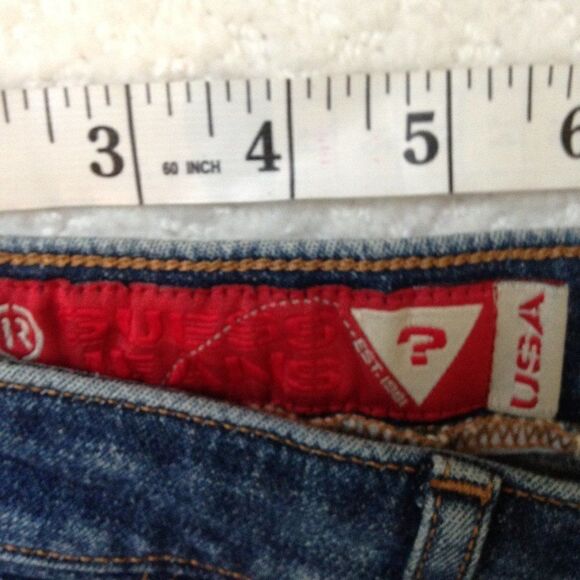 Y2k Guess Jeans Millenium Stretch Denim 3-V-01 Red Label Size 32 - Picture 4 of 11